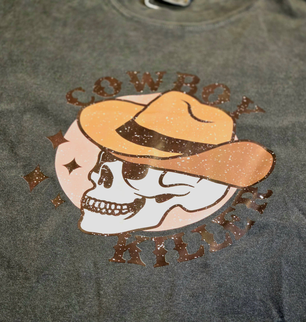 Women's "Cowboy Killer" mid crop tee