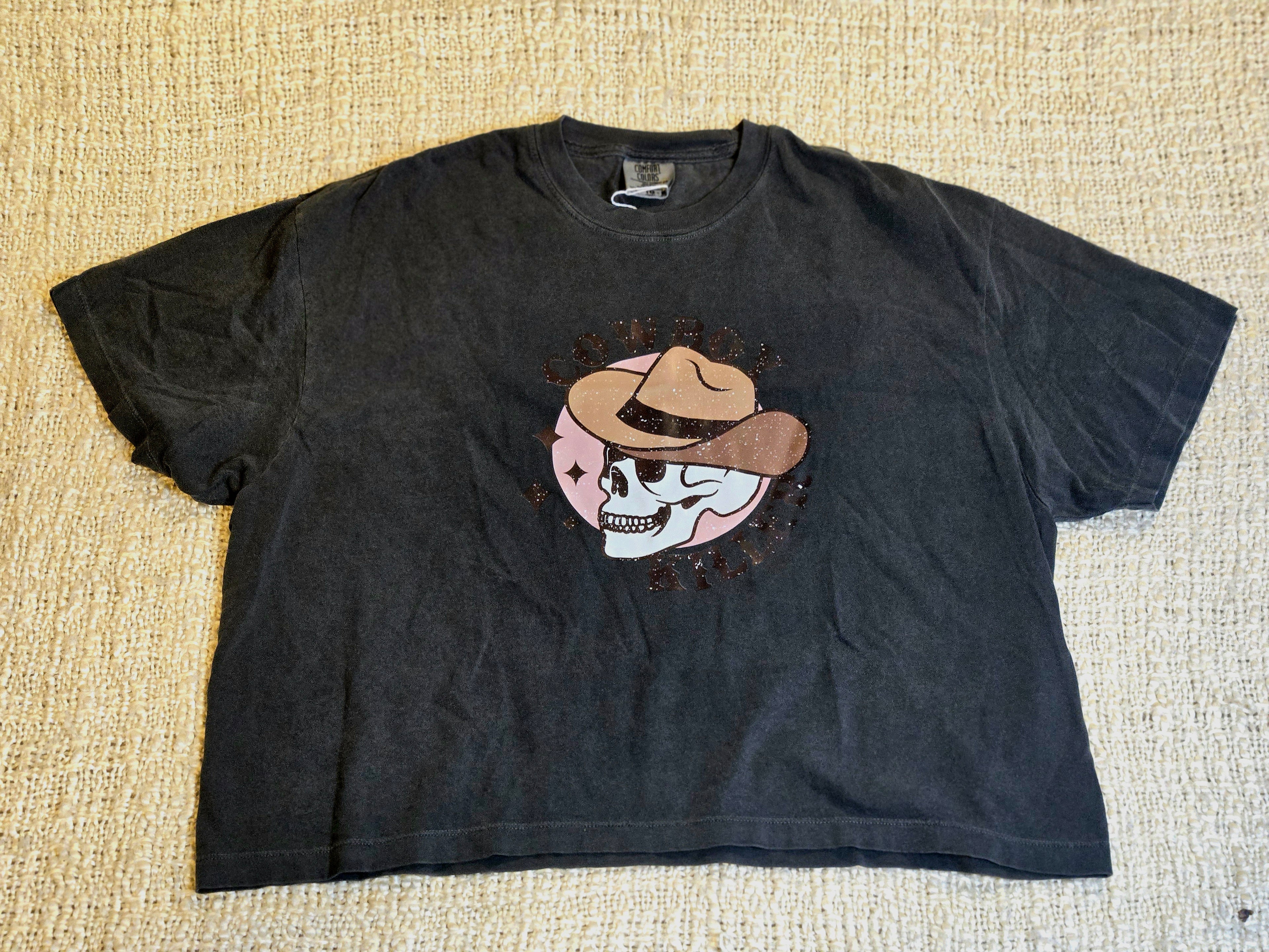 Women's "Cowboy Killer" mid crop tee