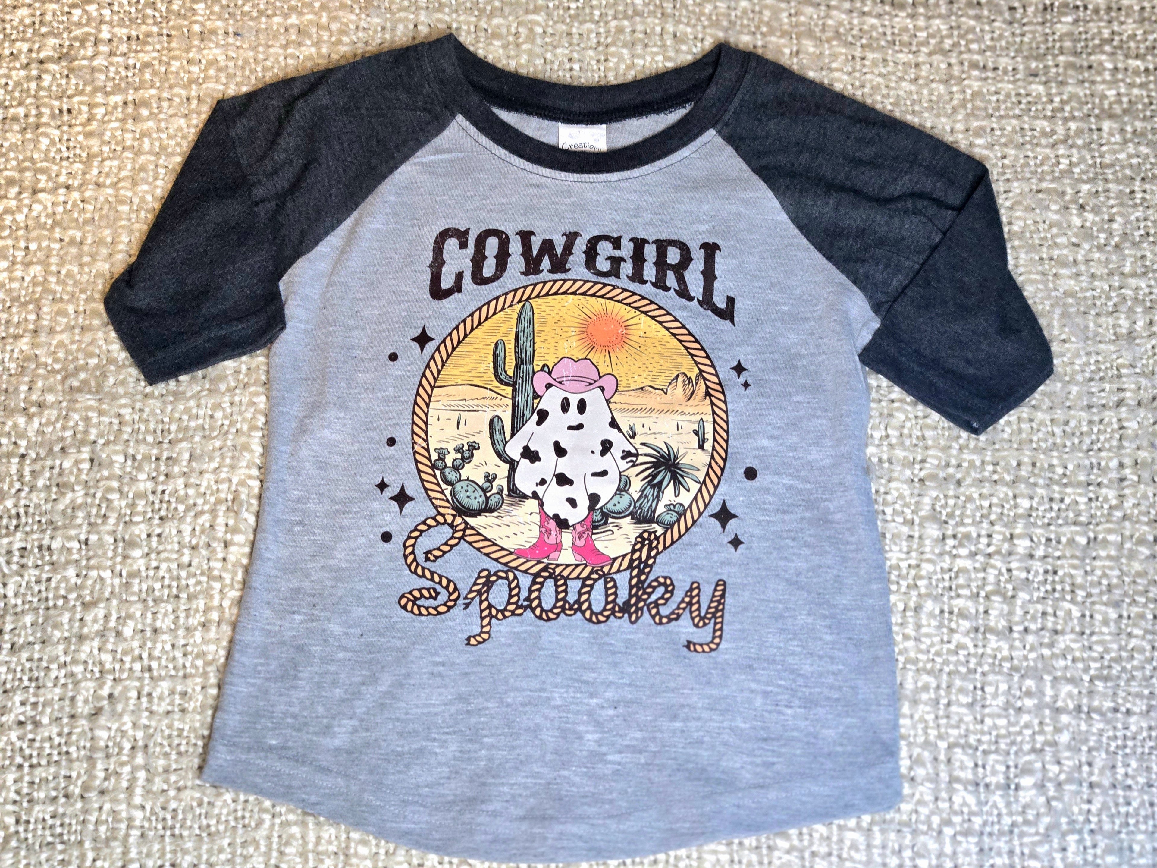 "Spooky cowgirl" toddler tee